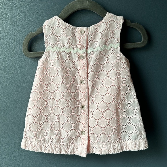 💕 EUC Piper & Posie Dress size 3-6 months pink eyelet lined dress baby girl - Picture 4 of 8